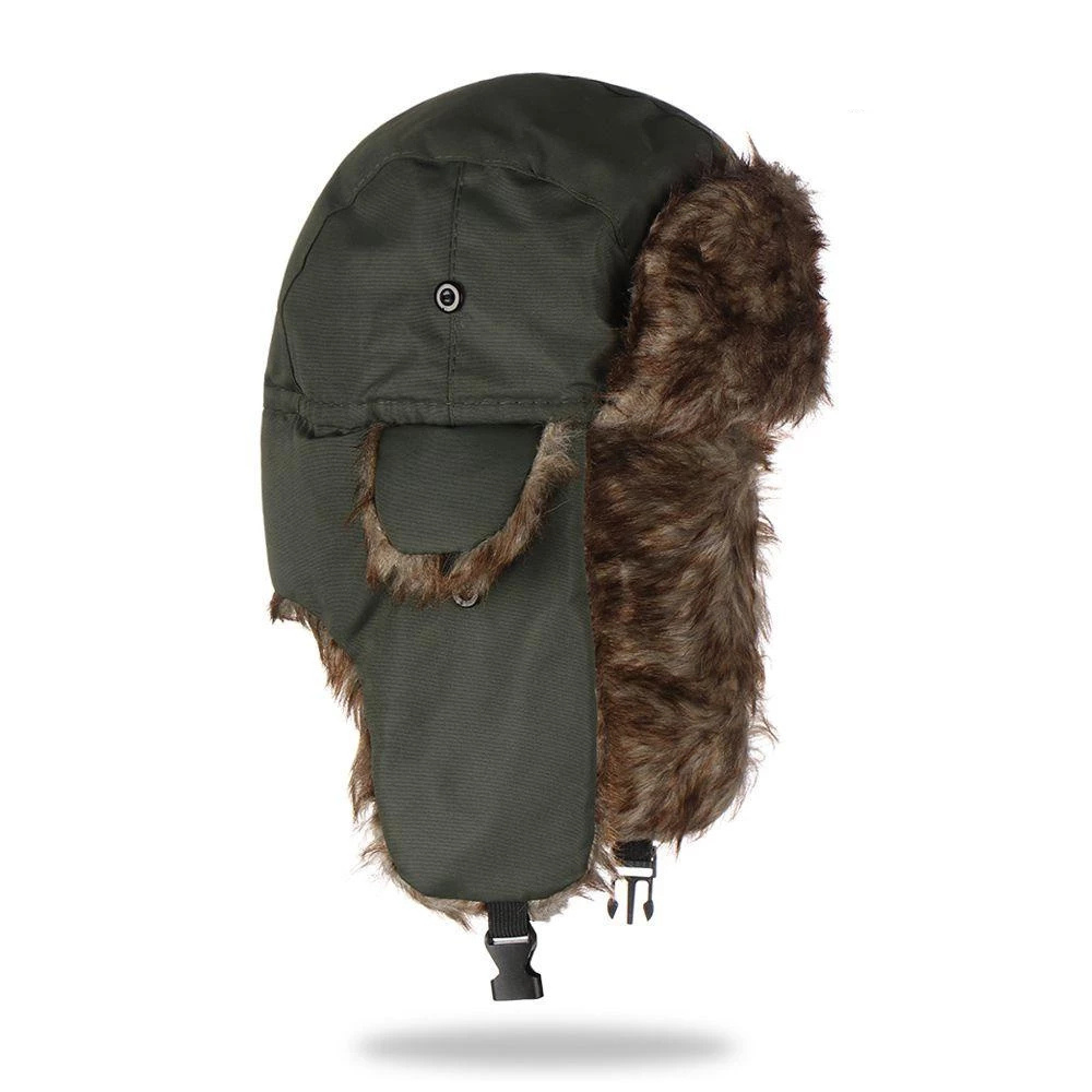 Warm Faux Fur Winter Hat with Ear Flaps