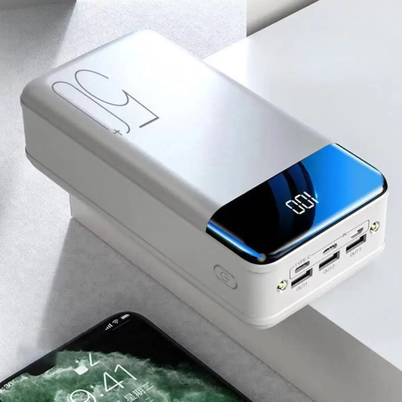 High-Capacity 100,000mAh Portable Power Bank for Phones, Tablets, and Laptops