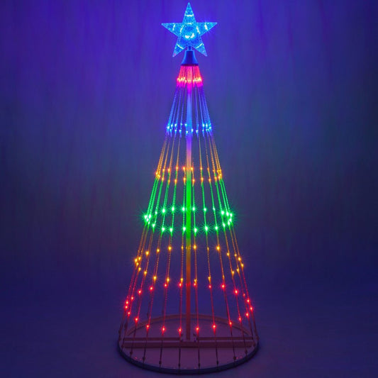 Animated Outdoor Christmas Tree Lights with Multicolor LEDs