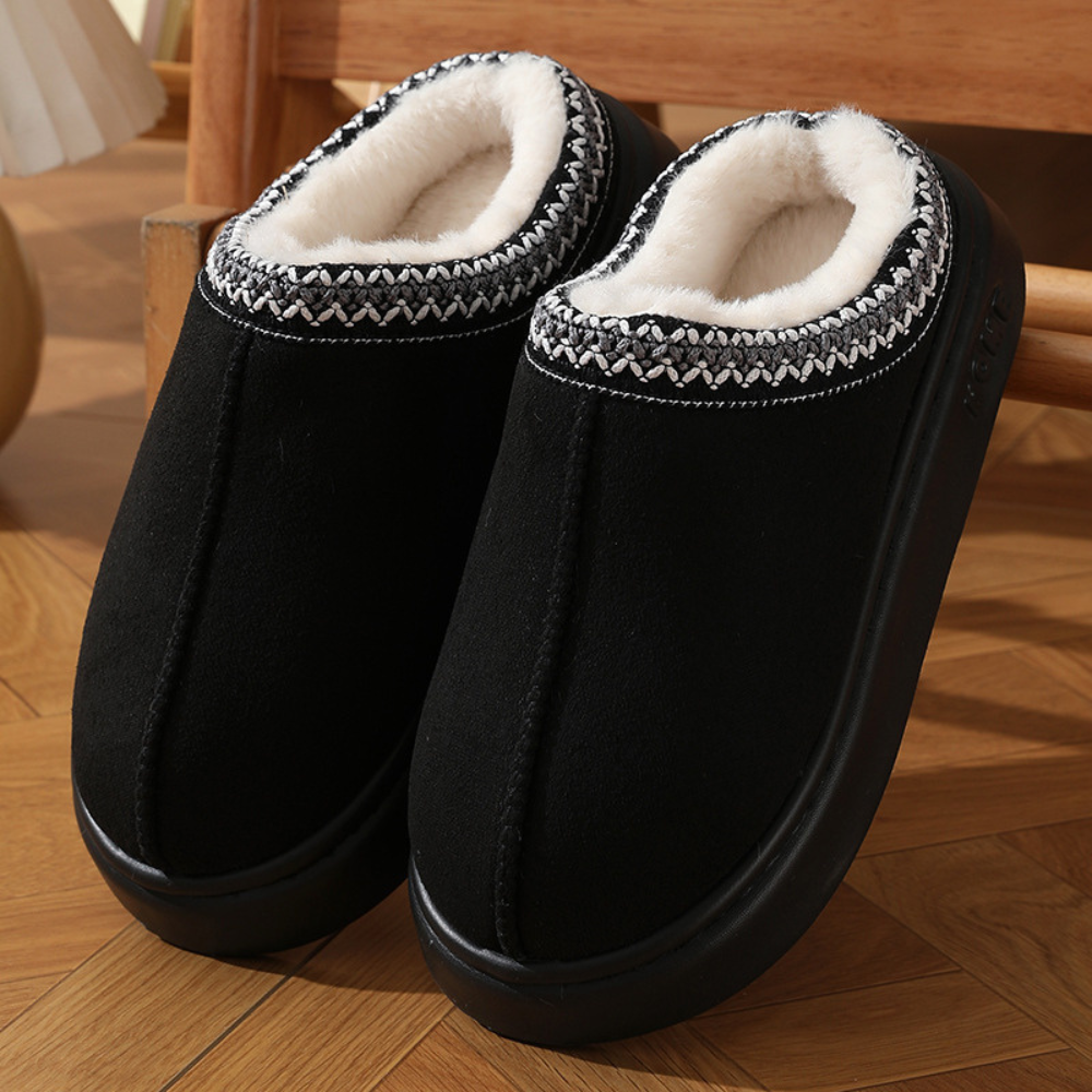 Cozy Faux Fur Platform Slippers