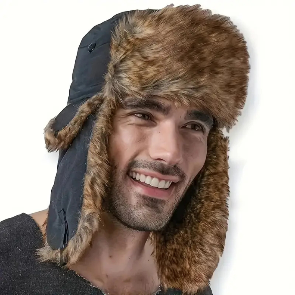 Warm Faux Fur Winter Hat with Ear Flaps