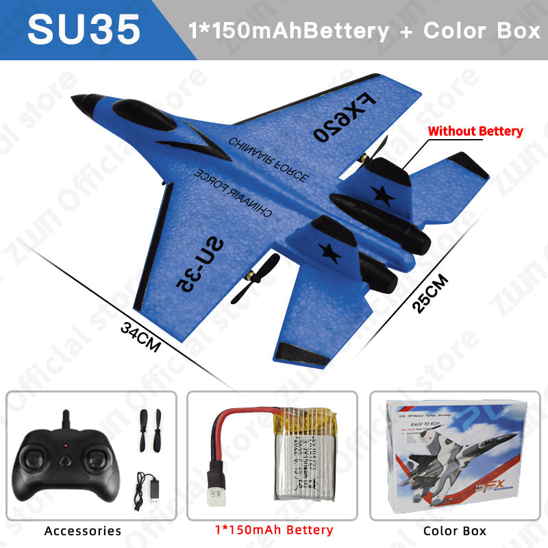 2.4GHz Remote Control SU-35 & SU-57 RC Airplane with LED Lights