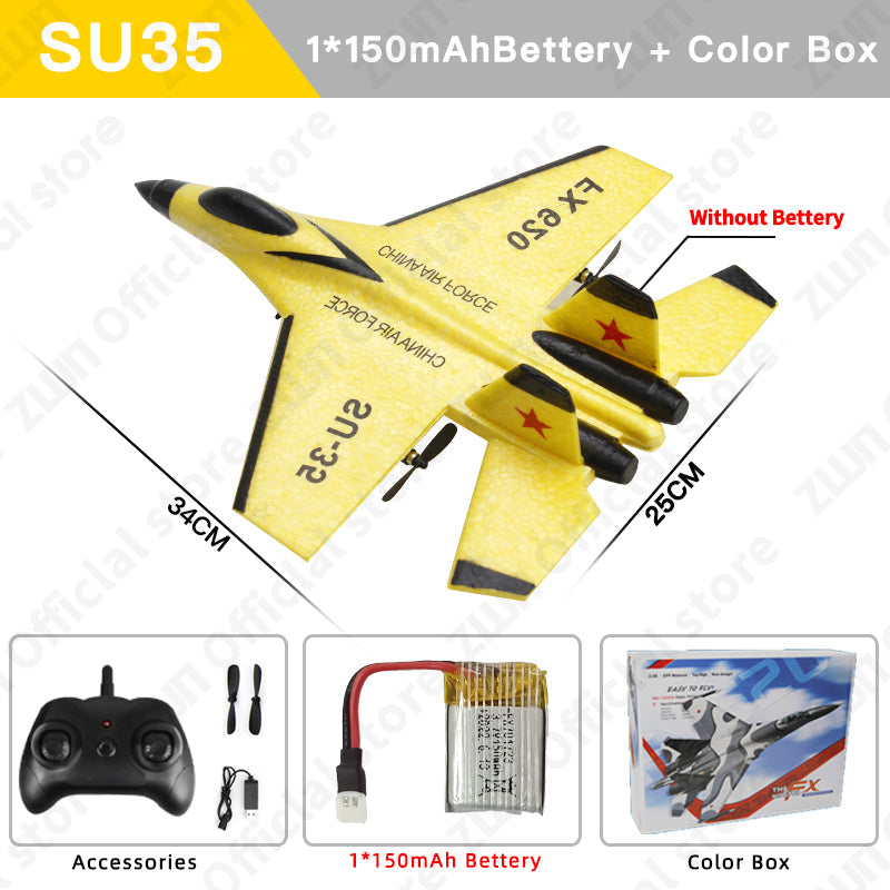 2.4GHz Remote Control SU-35 & SU-57 RC Airplane with LED Lights