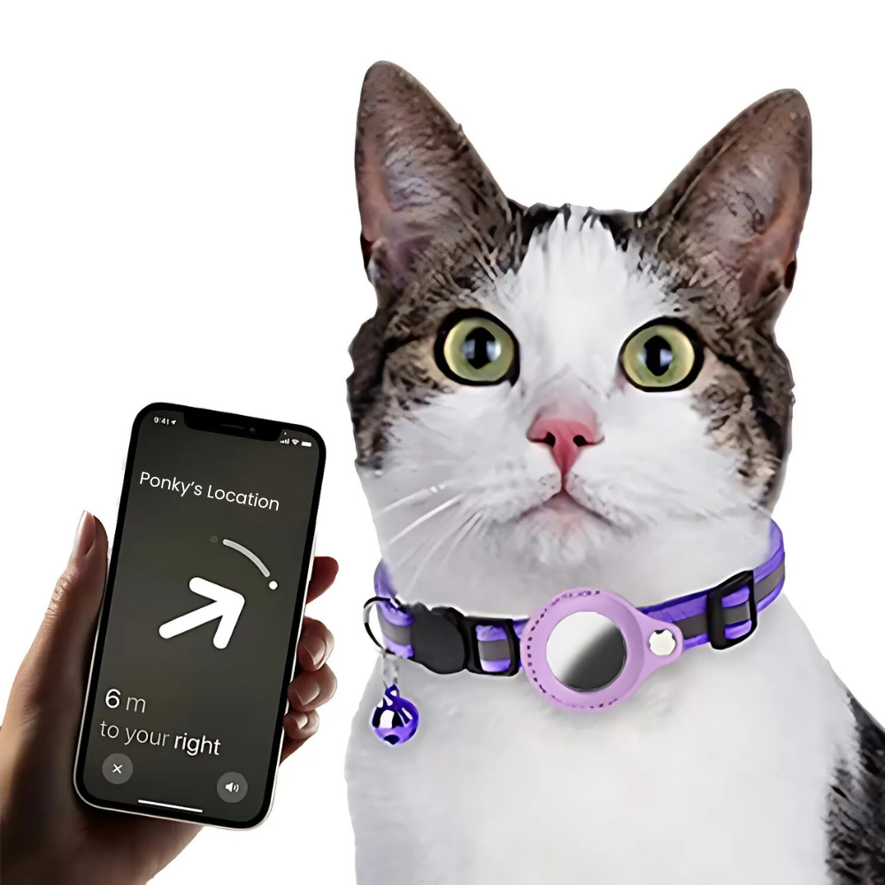 Reflective Waterproof AirTag Pet Collar Holder