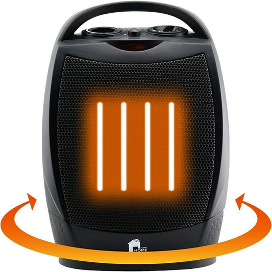 Quiet Portable Oscillating Electric Heater with Thermostat