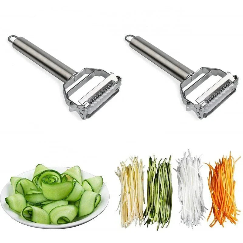 Versatile Stainless Steel Peeler and Julienne/Grater