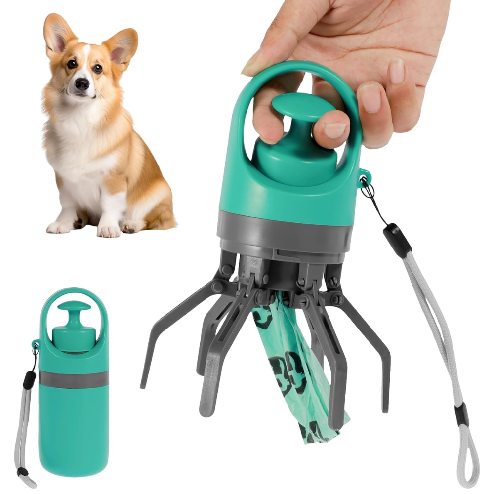 Handy Claw for Picking Up Pet Waste with Built-in Bags