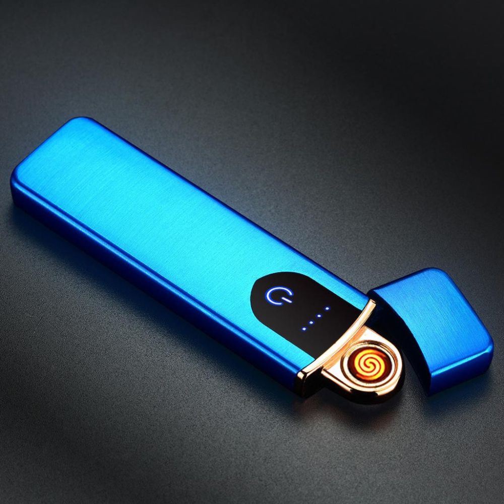 Electric Pocket Lighter with Rechargeable Battery and Windproof Design