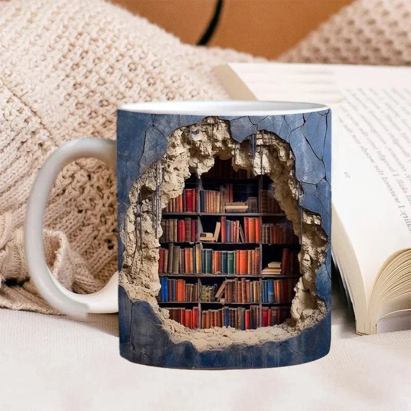 Novelty 3D Book Mug for Bookworms