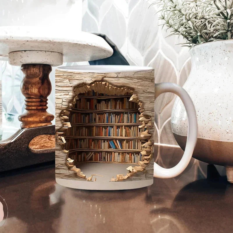 Novelty 3D Book Mug for Bookworms