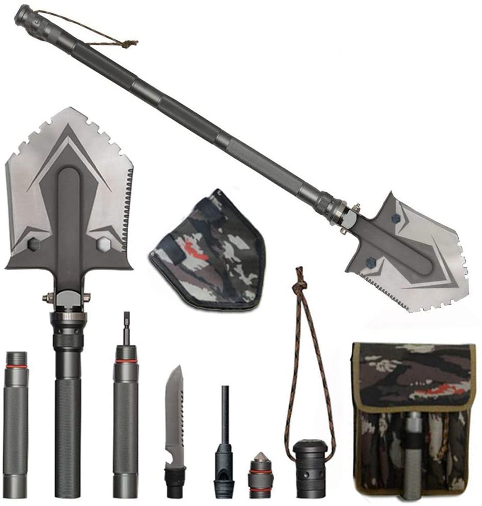 Heavy-Duty Survival Shovel with Multiple Uses