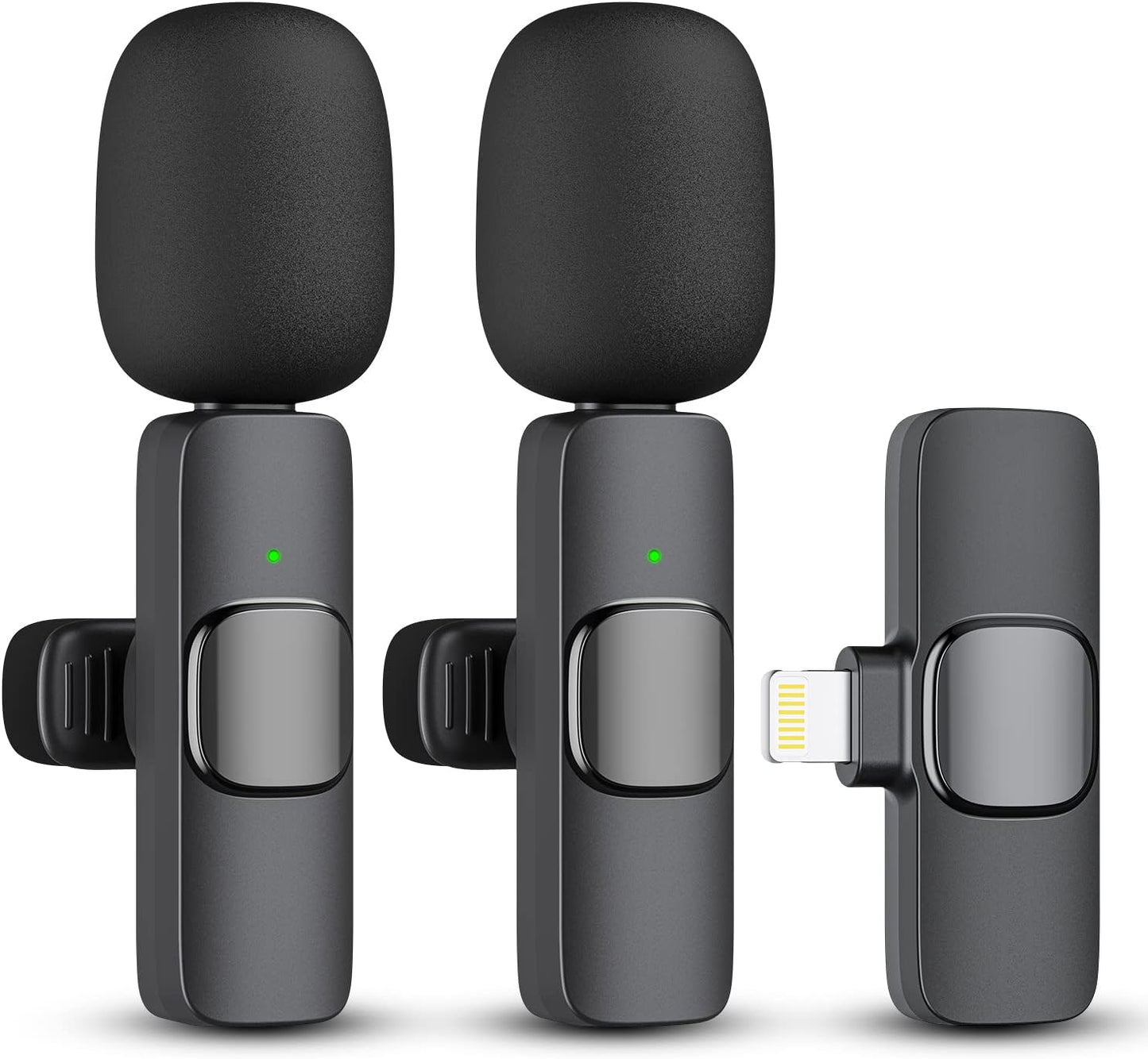 Two Wireless Microphones for iPhones and iPads