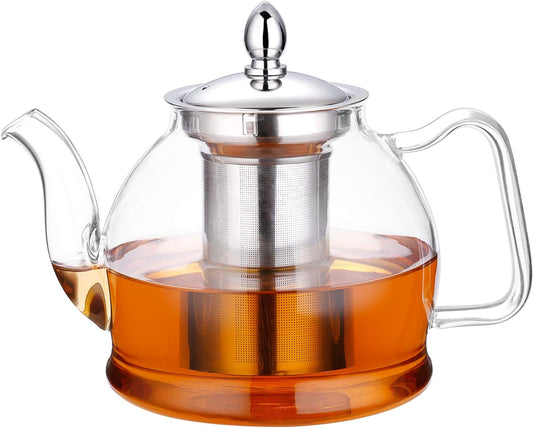 Large Glass Teapot with Removable Infuser