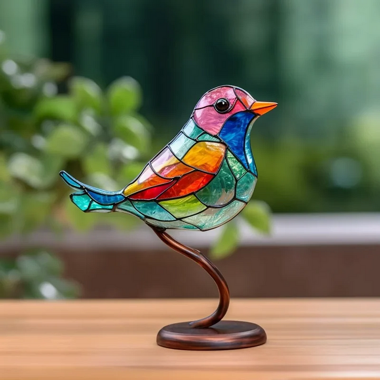 Ornamental Birds on a Branch for Your Desk