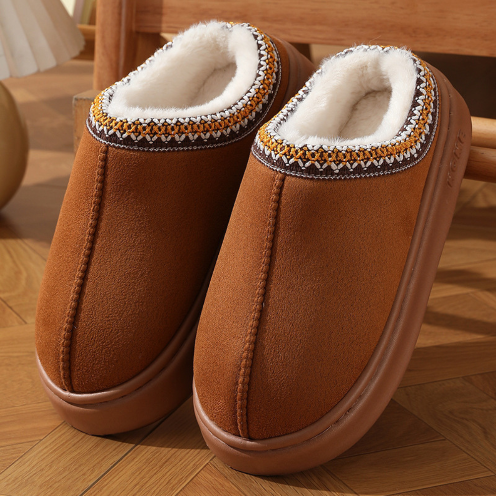 Cozy Faux Fur Platform Slippers