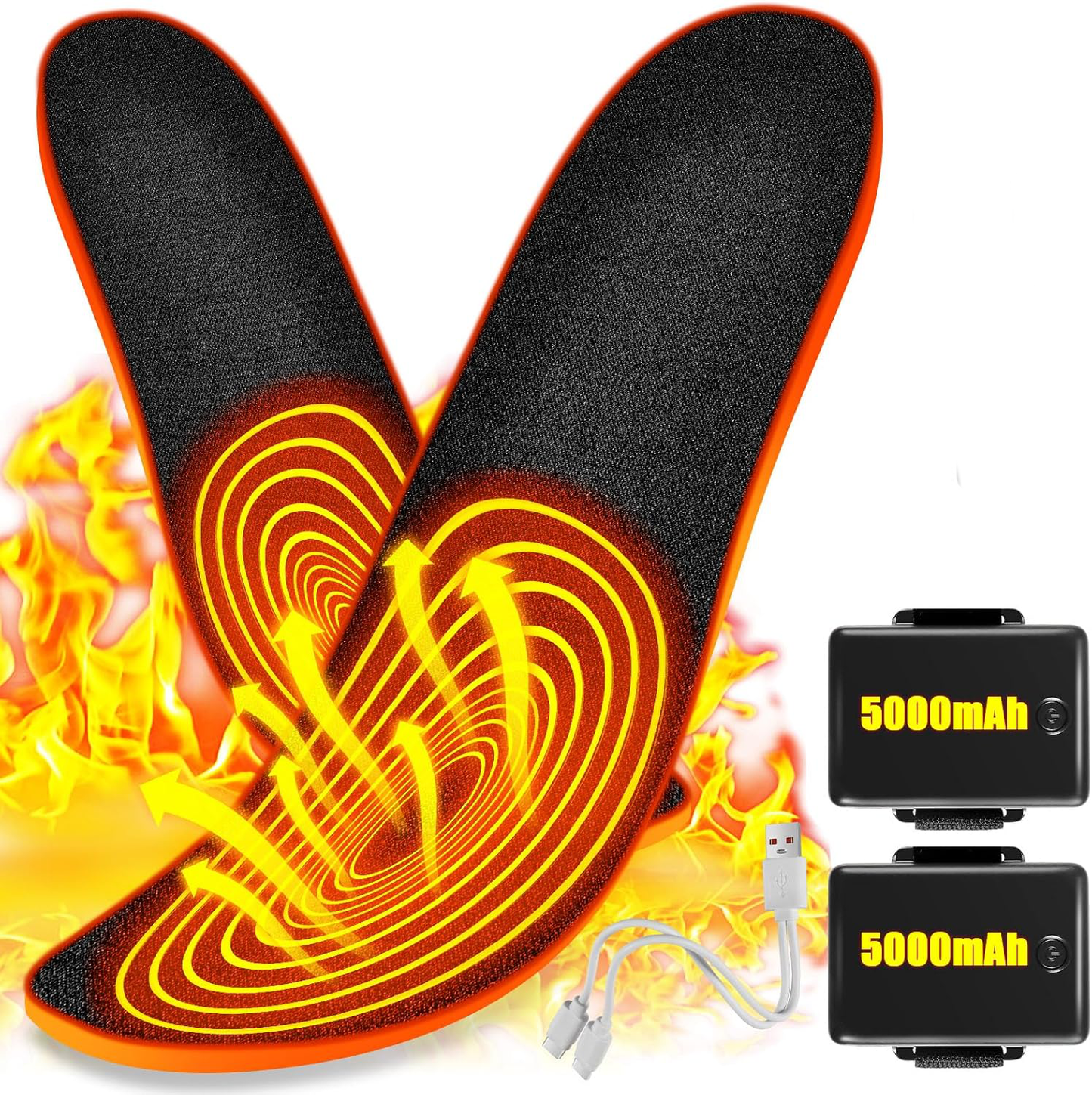 Heated Insoles with Rechargeable Battery