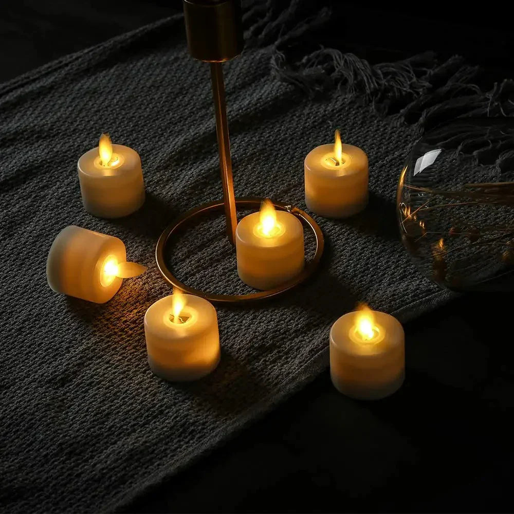 Remote-Controlled Flickering LED Candles (6-Pack)