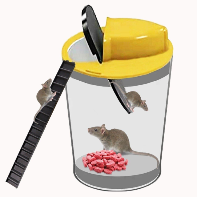 Catch and Release Mouse Trap with Reusable Cover