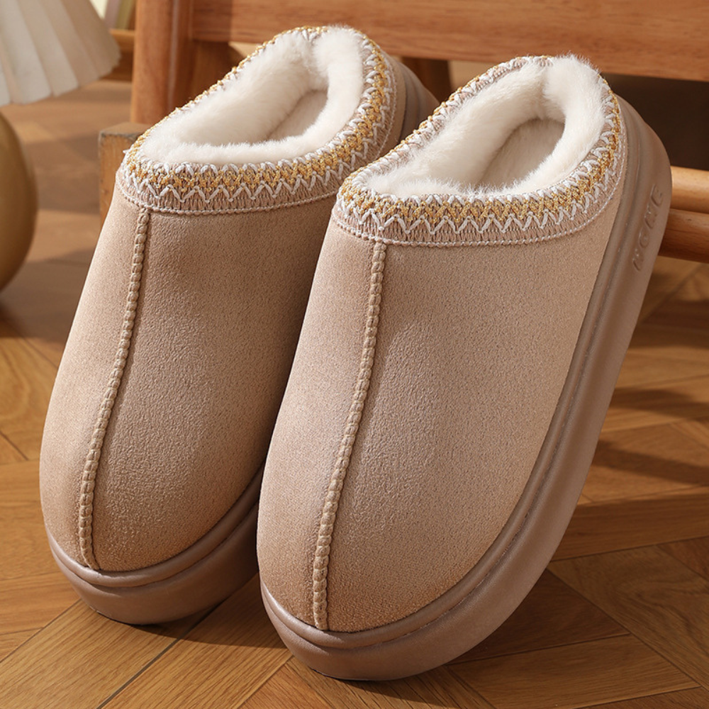 Cozy Faux Fur Platform Slippers