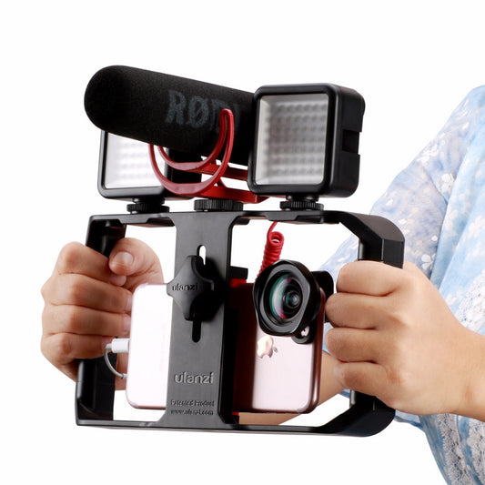 Stable Smartphone Video Filming Kit with Light