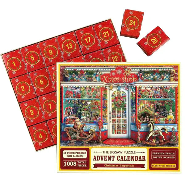 24-Piece Christmas Advent Calendar Jigsaw Puzzle in a Blind Box