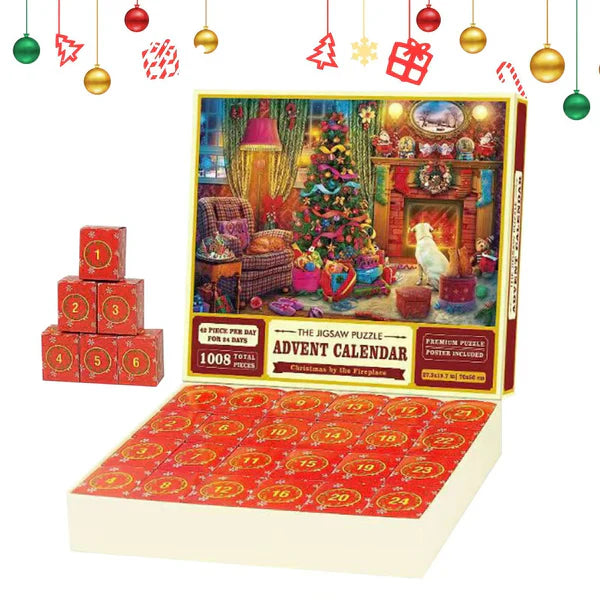 24-Piece Christmas Advent Calendar Jigsaw Puzzle in a Blind Box