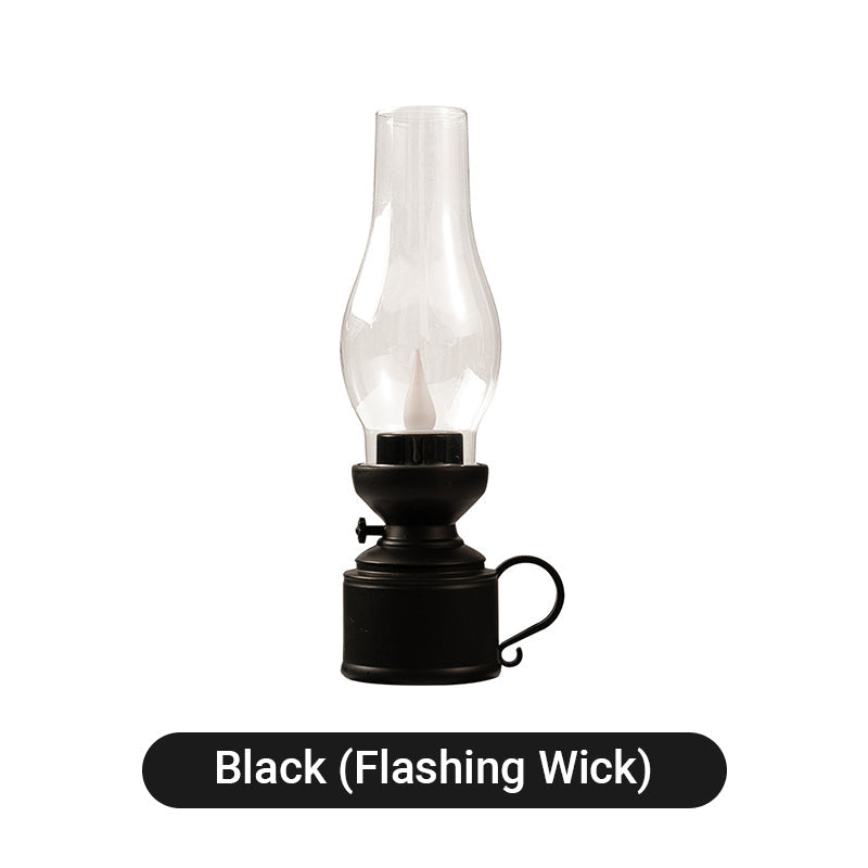 Vintage LED Kerosene Lamp with Swinging Flame Effect