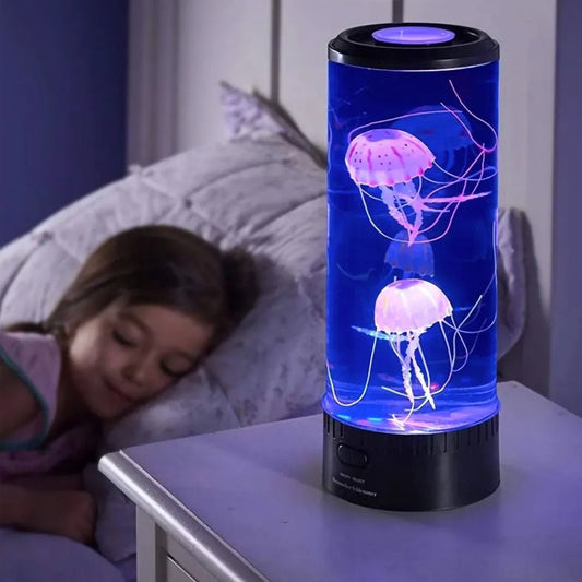 Jellyfish Table Lamp with LED Aquarium