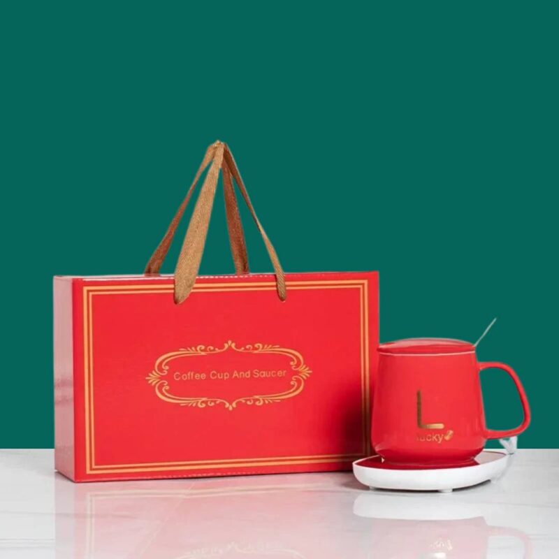 Christmas Ceramic Mug and Warmer Set