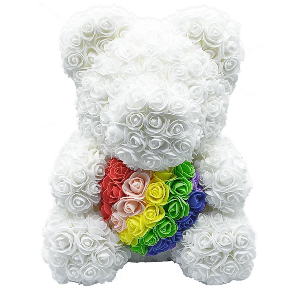 10-Inch Valentine's Teddy Bear with Eternal Rose