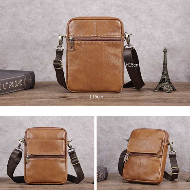 Men's Leather Small Shoulder Bag