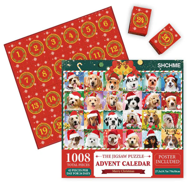 24-Piece Christmas Advent Calendar Jigsaw Puzzle in a Blind Box