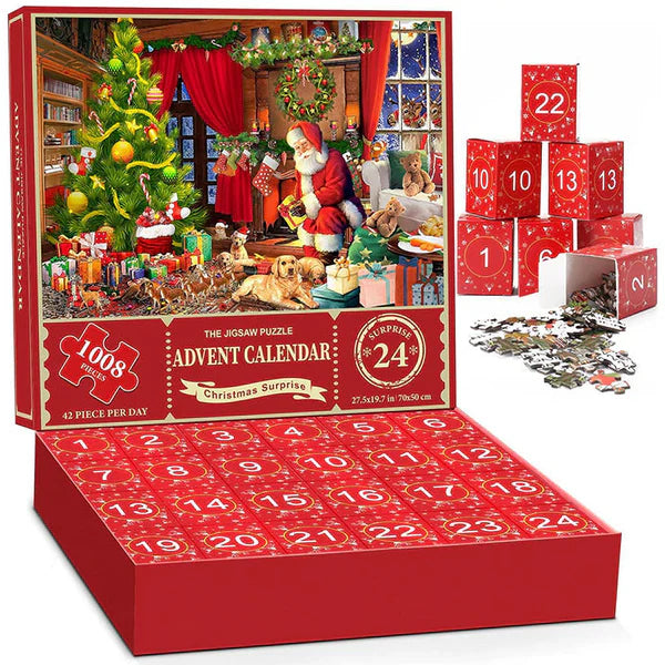 24-Piece Christmas Advent Calendar Jigsaw Puzzle in a Blind Box