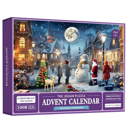 24-Piece Christmas Advent Calendar Jigsaw Puzzle in a Blind Box