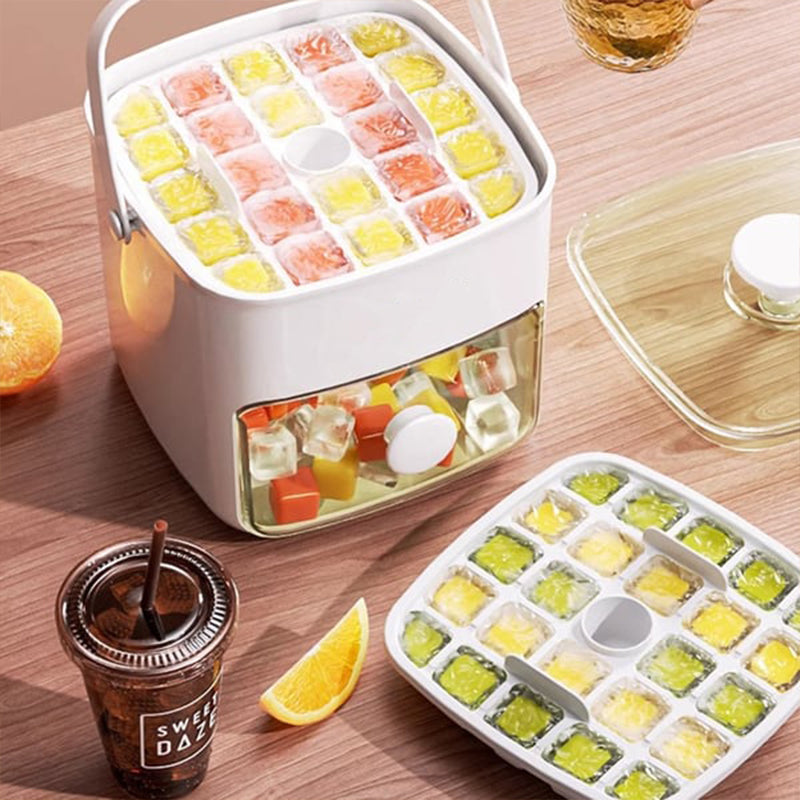 Two-Stage Push-Out Ice Cube Tray