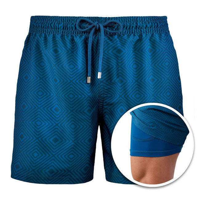 Lined swim shorts