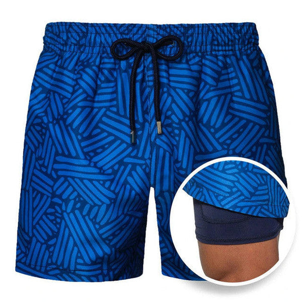 Lined swim shorts