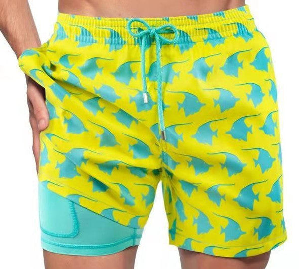 Lined swim shorts