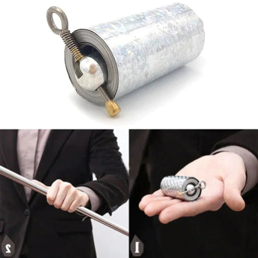 Silver Stainless Steel Pocket Staff for Martial Arts