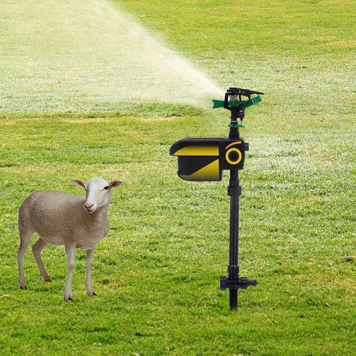 Motion-Sensing Sprinkler to Deter Animals from Gardens and Lawns