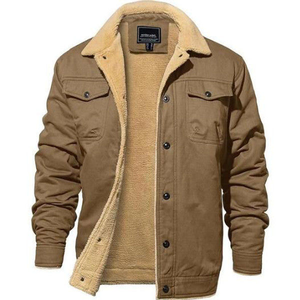 Aviator Jacket with Foldover Collar