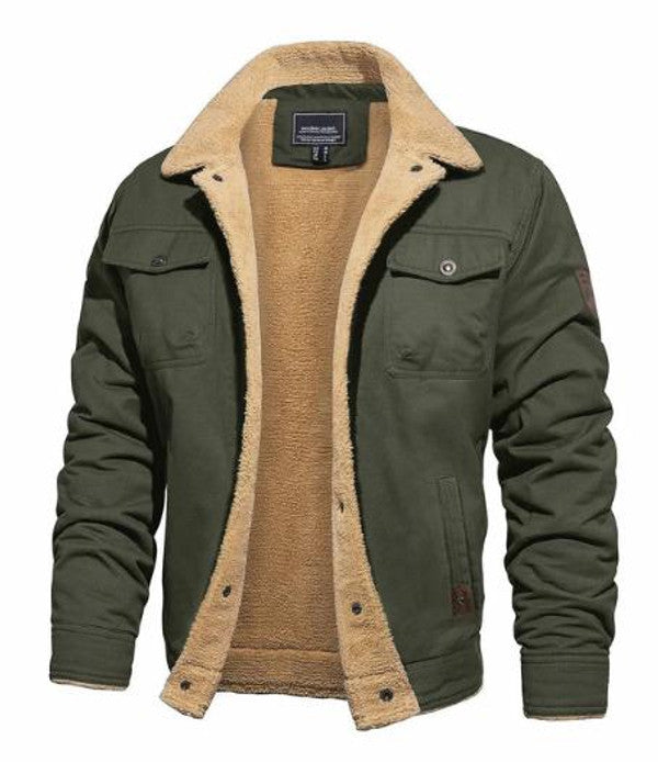 Aviator Jacket with Foldover Collar