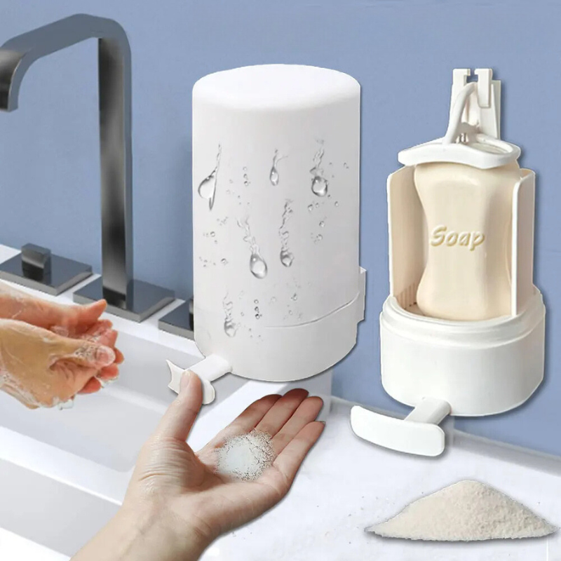 Soap grinder for wall-mounted handwashing