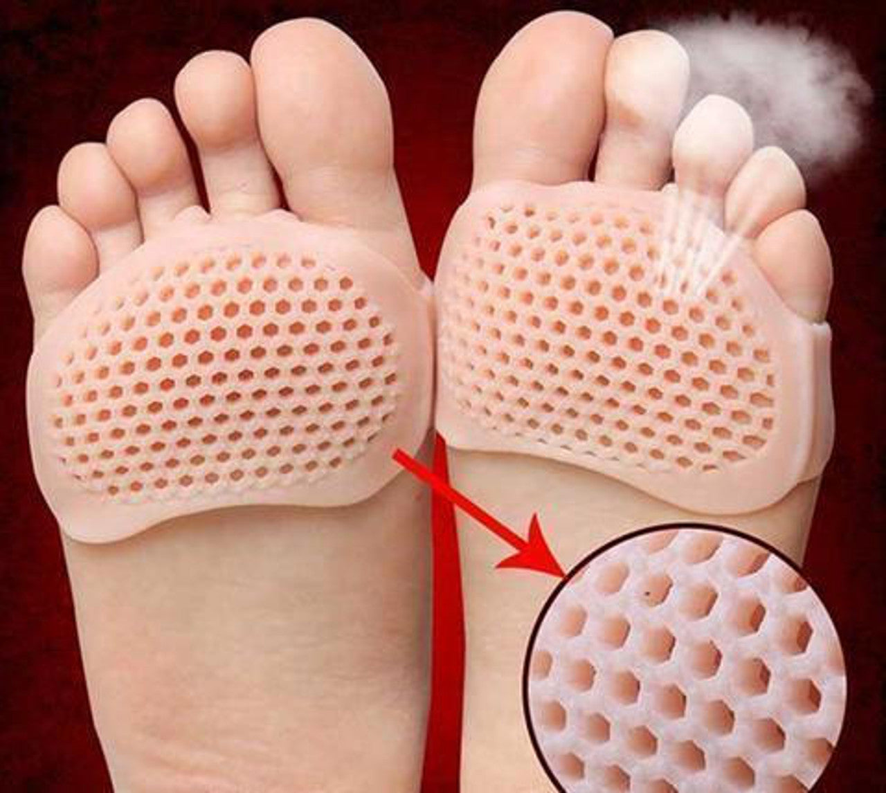 Two Pairs of Breathable Metatarsal Cushions