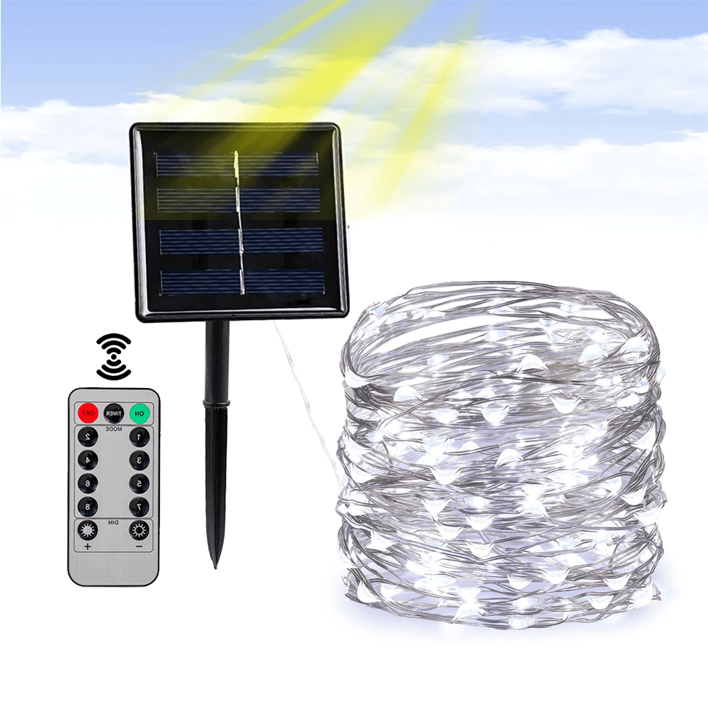 Outdoor Solar String Lights (Clear Wire)