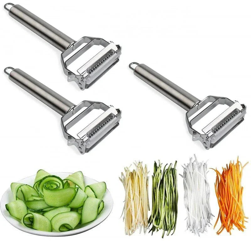 Versatile Stainless Steel Peeler and Julienne/Grater