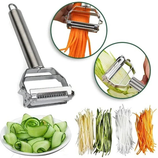 Versatile Stainless Steel Peeler and Julienne/Grater