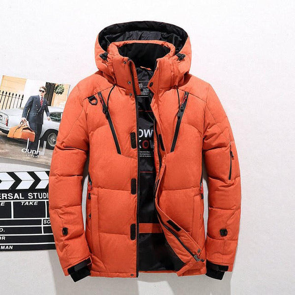 Down-filled insulated jacket