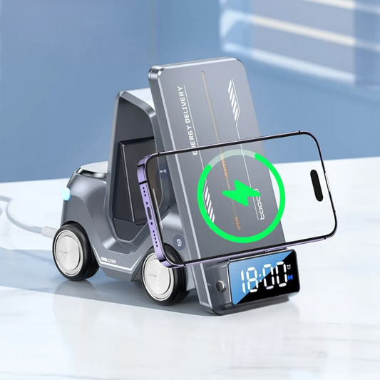 Multifunctional Wireless Charger with Forklift Design