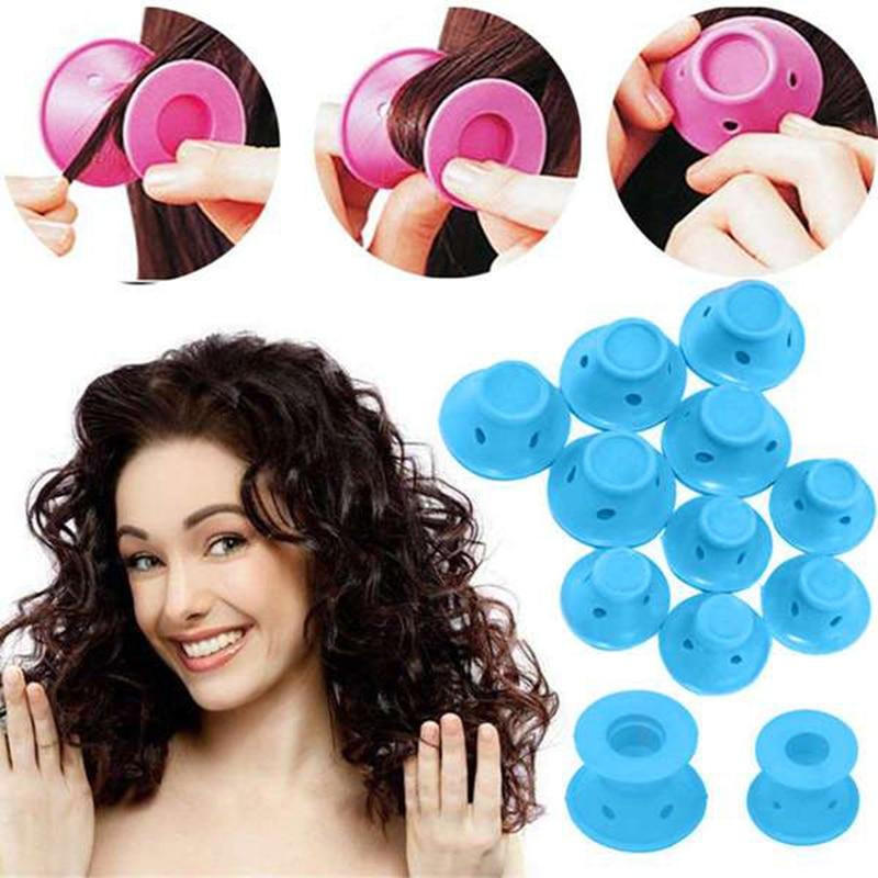 10 Reusable Silicone Hair Curlers